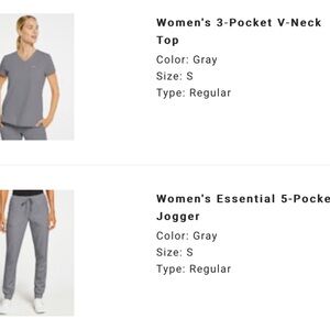 JAANUU Gray Scrub Set
